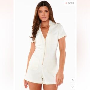 Show Me Your MuMu Ranch Romper ~ Pearly White